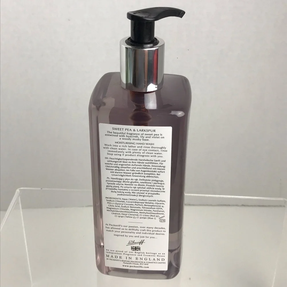 NEW - PECKSNIFF'S Limited Edition Sweet Pea & Larkspur Moisturizing Hand Wash